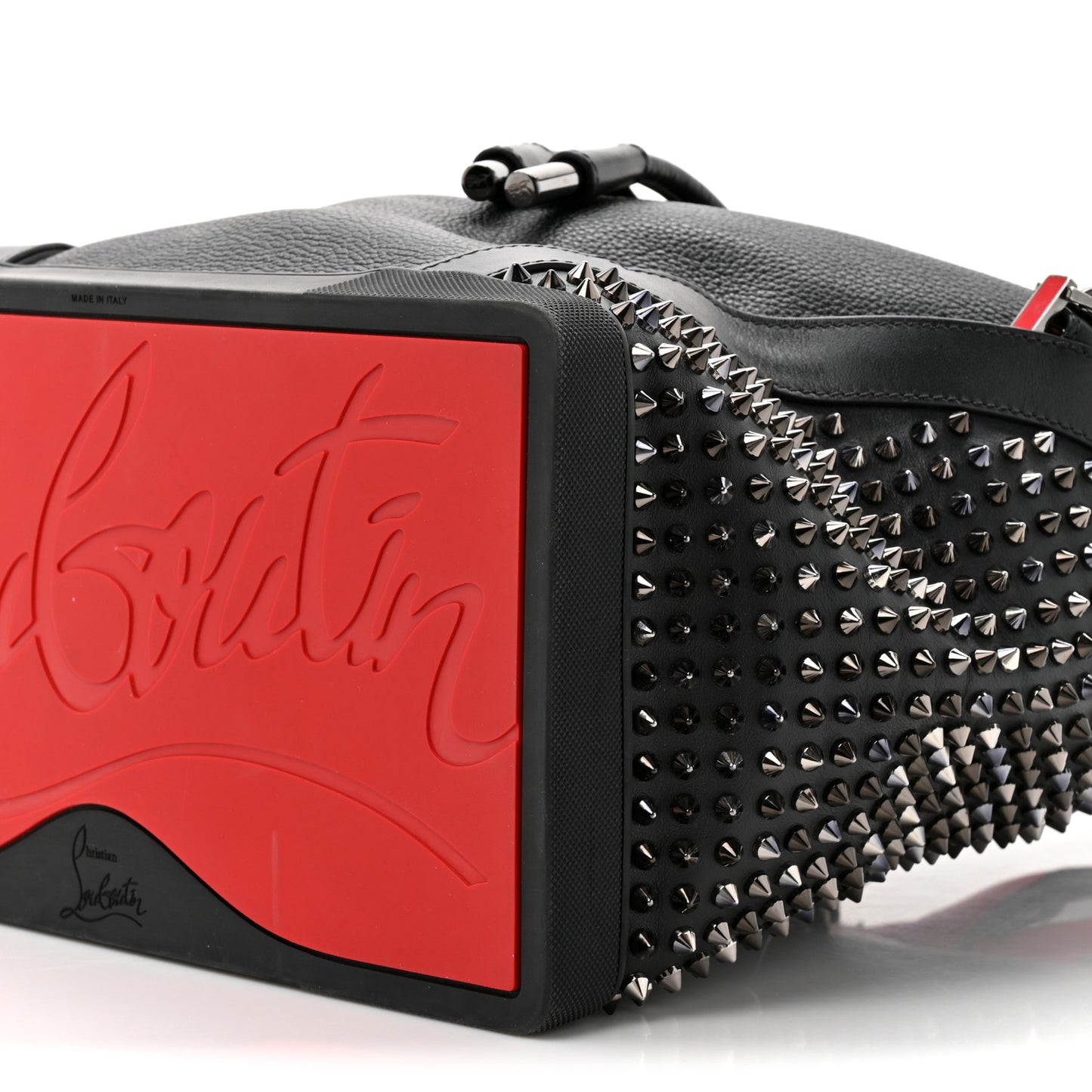 Calfskin Spiked Explorafunk Backpack Black