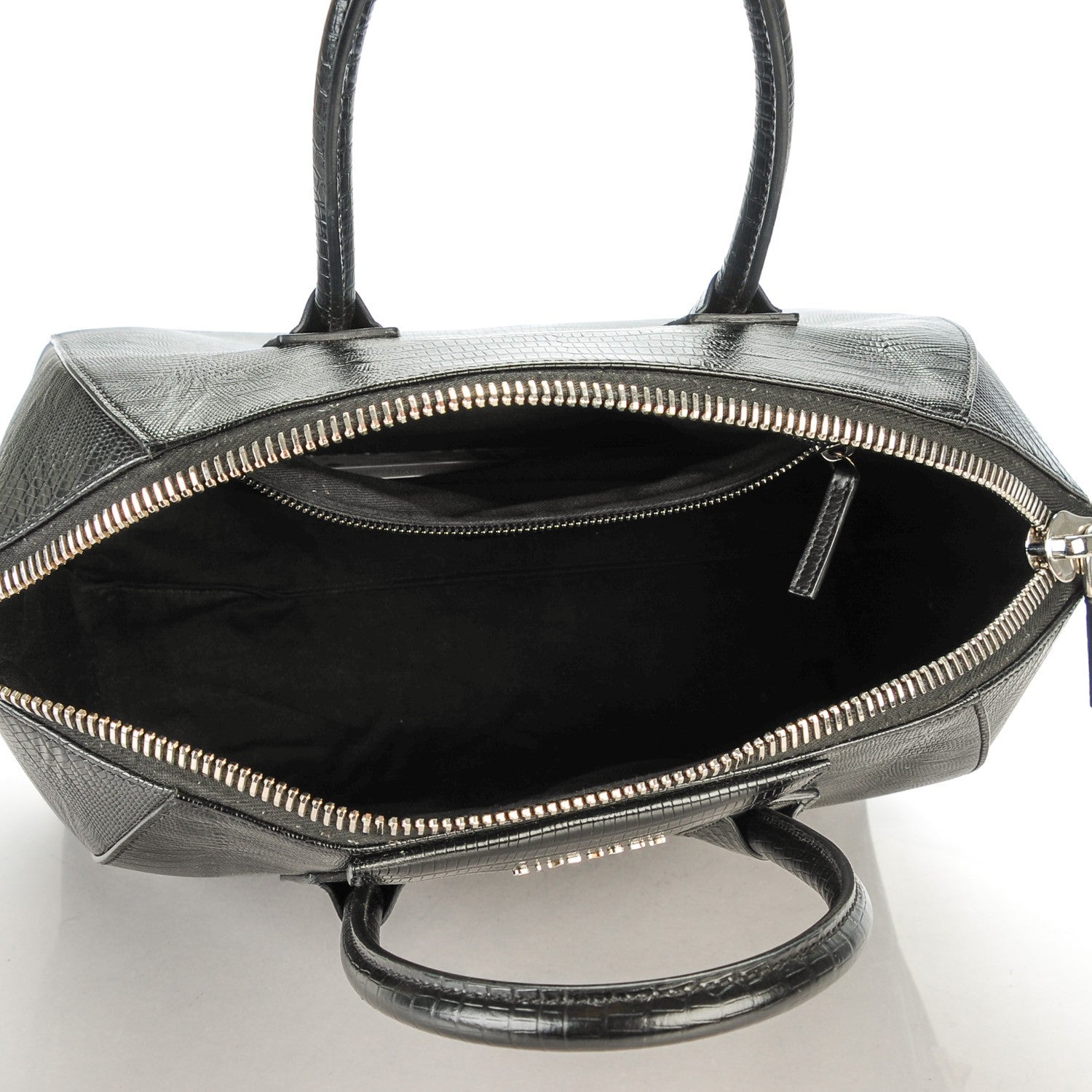 Givenchy Calfskin Lizard Embossed Medium Antigona Black 5 of 7