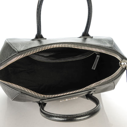 Givenchy Calfskin Lizard Embossed Medium Antigona Black 5 of 7