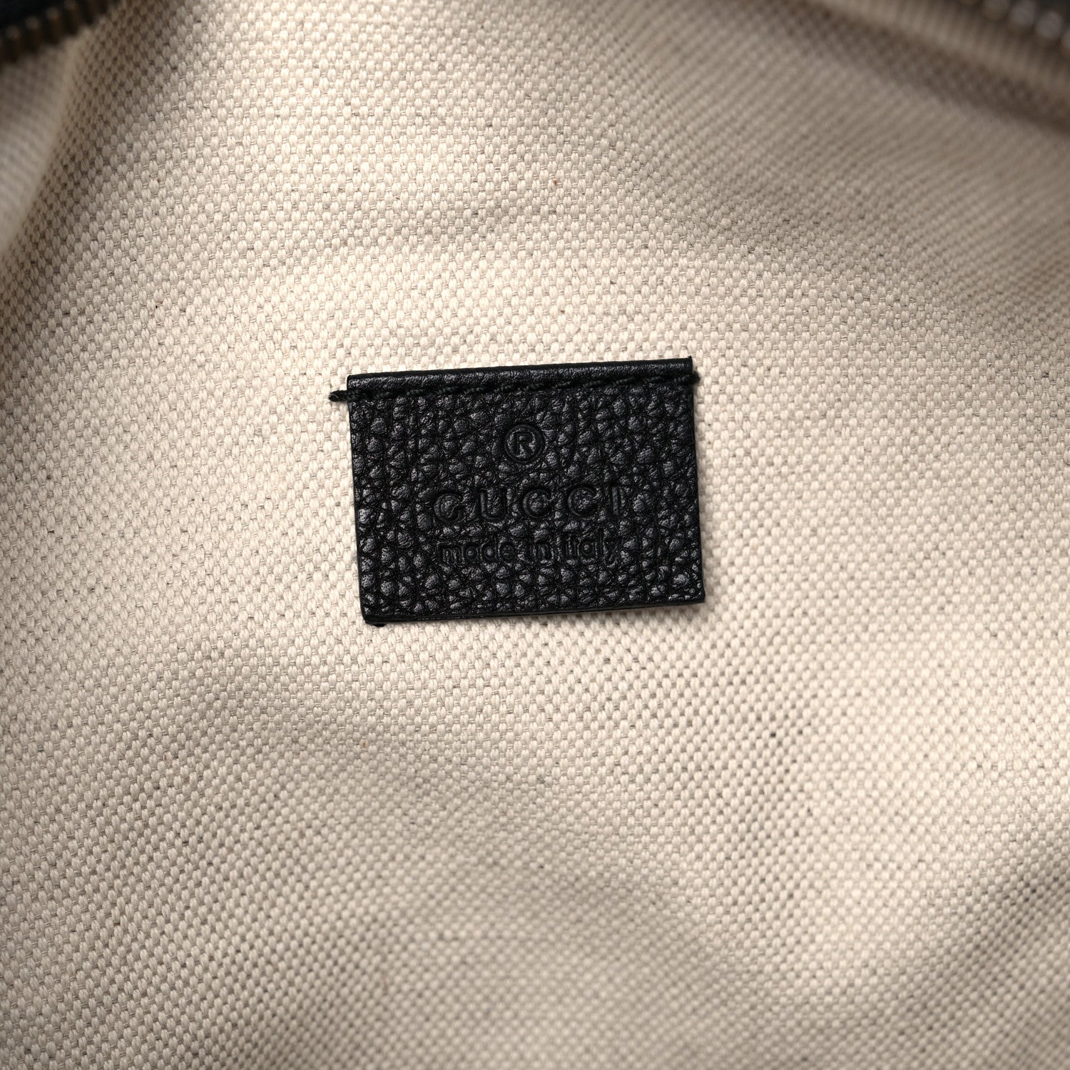 Gucci Grained Calfskin Logo Belt Bag Black 5 of 12