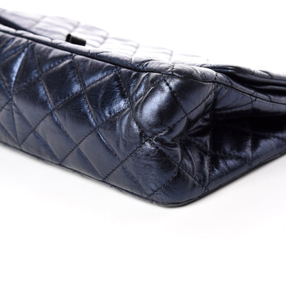 Chanel Metallic Aged Calfskin Quilted 2.55 Reissue 227 Flap Blue 6 of 13