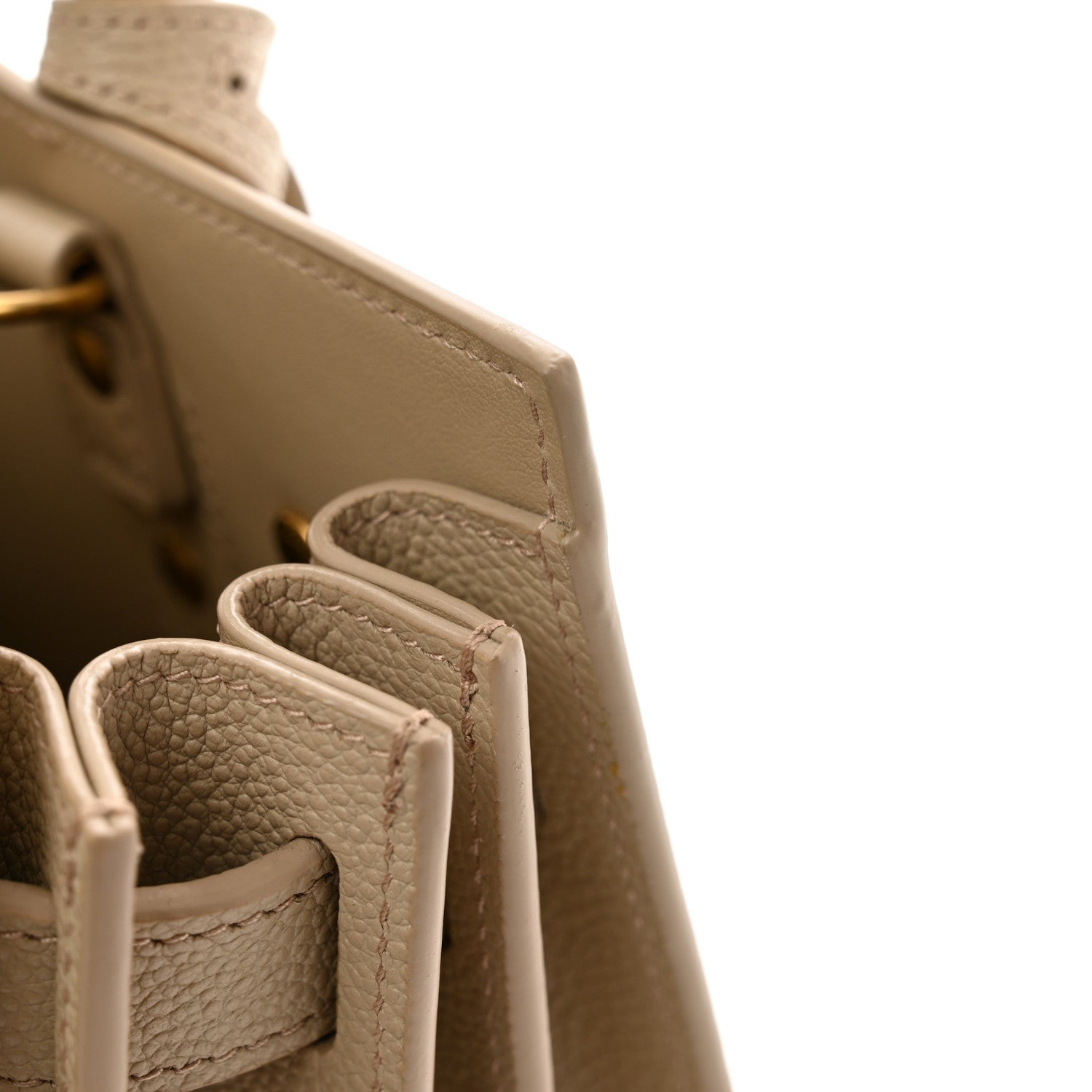 Saint Laurent Grained Calfskin Nano Sac De Jour Sea Salt 12 of 12