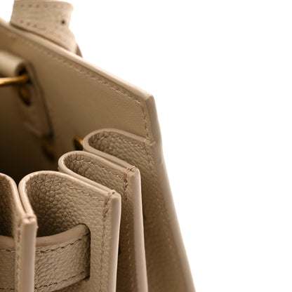 Saint Laurent Grained Calfskin Nano Sac De Jour Sea Salt 12 of 12