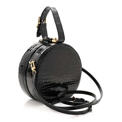 Louis Vuitton Crocodile Petite Boite Chapeau Black 3 of 9