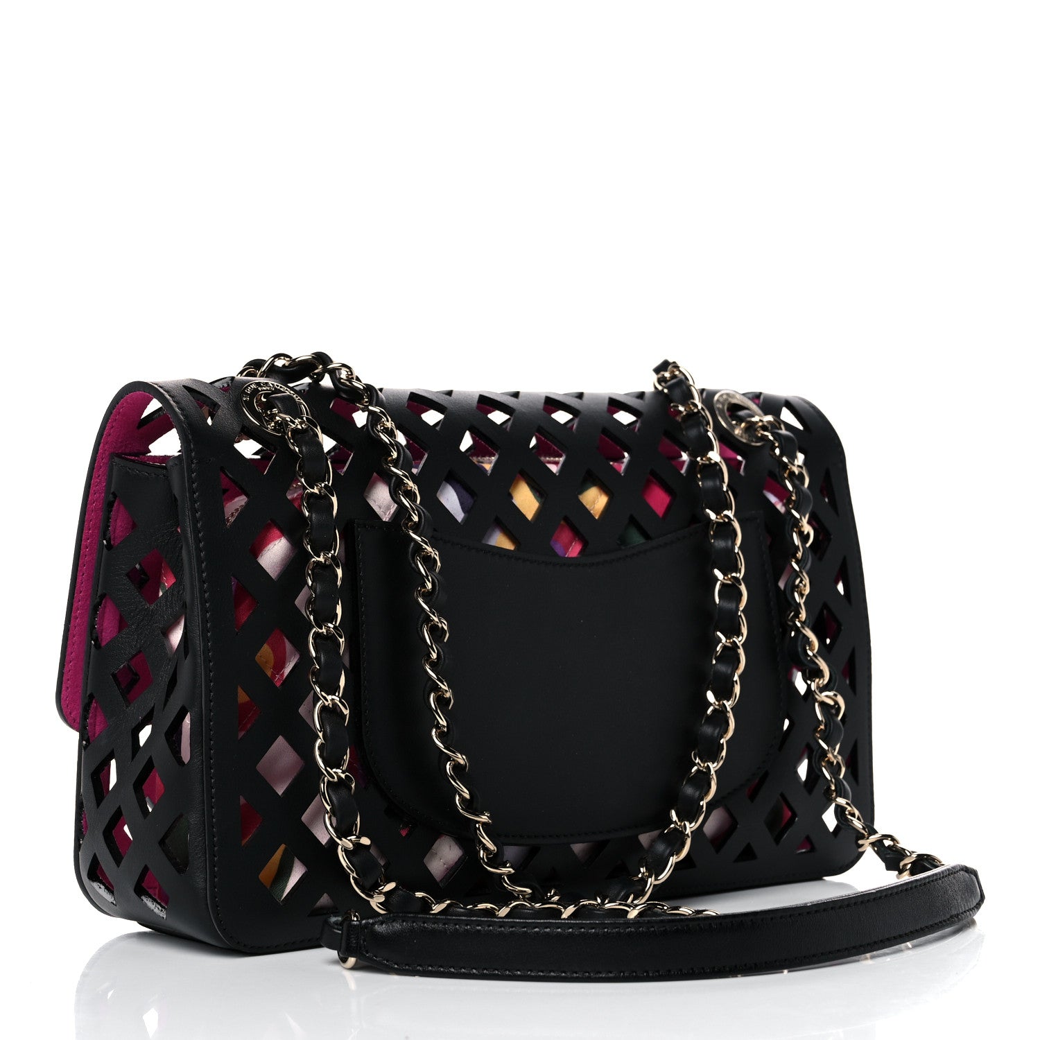 Chanel Lambskin Sea Through Flap Black Multicolor 5 of 16