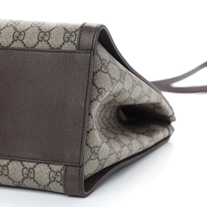 Gucci GG Supreme Monogram Web Medium Ophidia Tote Bag Brown 9 of 14