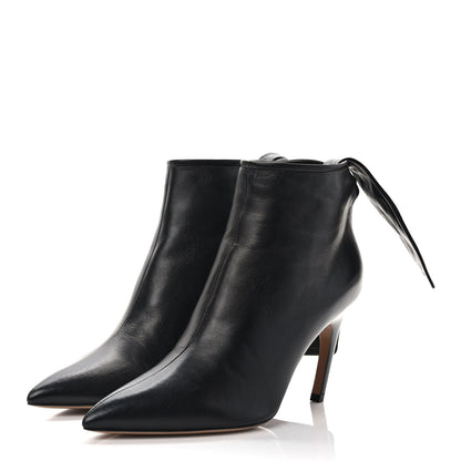 Christian Dior Lambskin La Belle D Bow Ankle Boots 36.5 Black 3 of 9