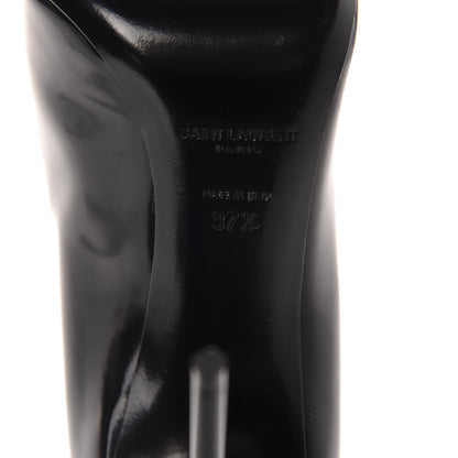 Saint Laurent Patent Calfskin Teddy High Vamp 105 Pumps 37.5 Black 7 of 10