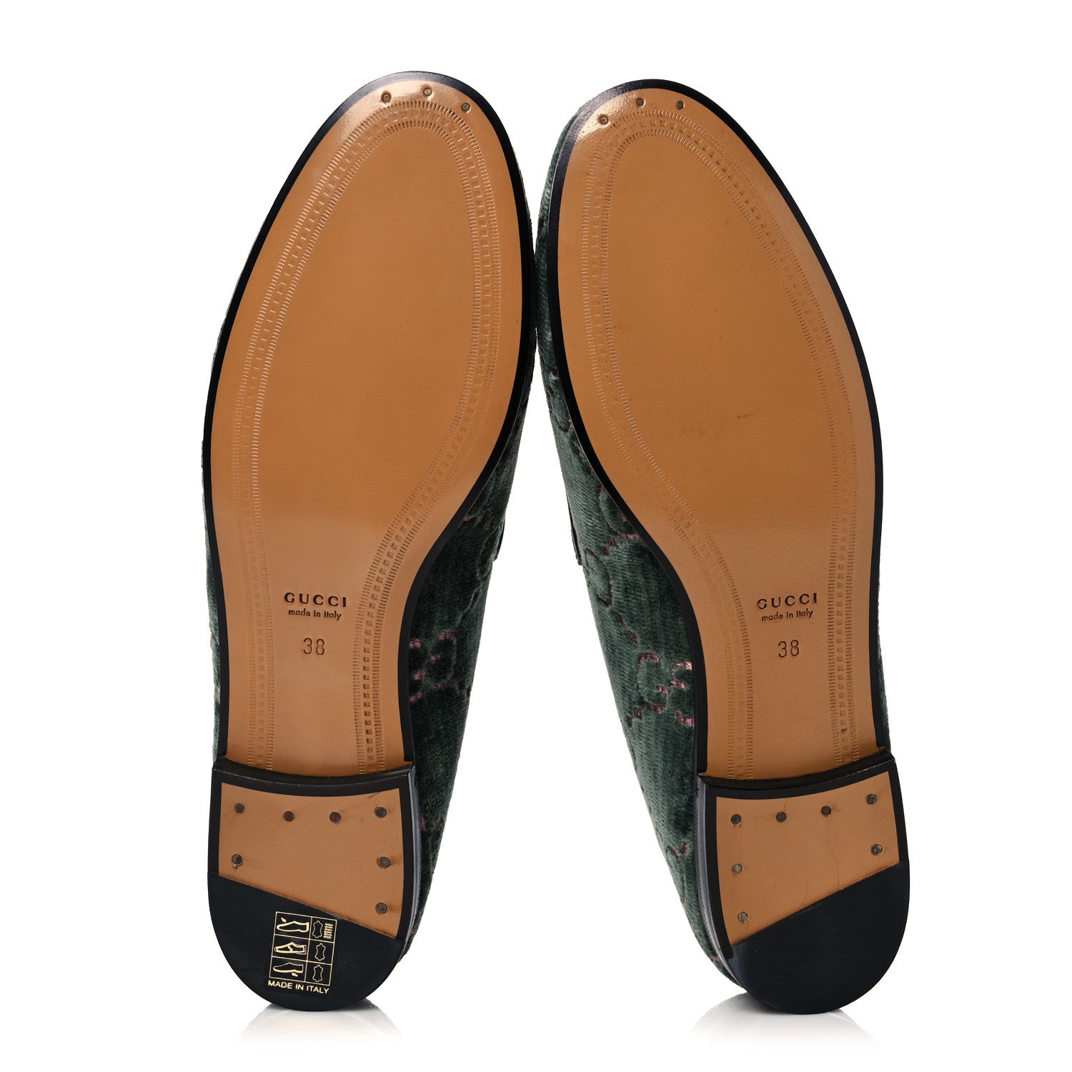 Gucci Velvet Malaga Kid GG Monogram Horsebit Womens Jordaan Loafers 38 Avio Dusty Pink Black 5 of 9