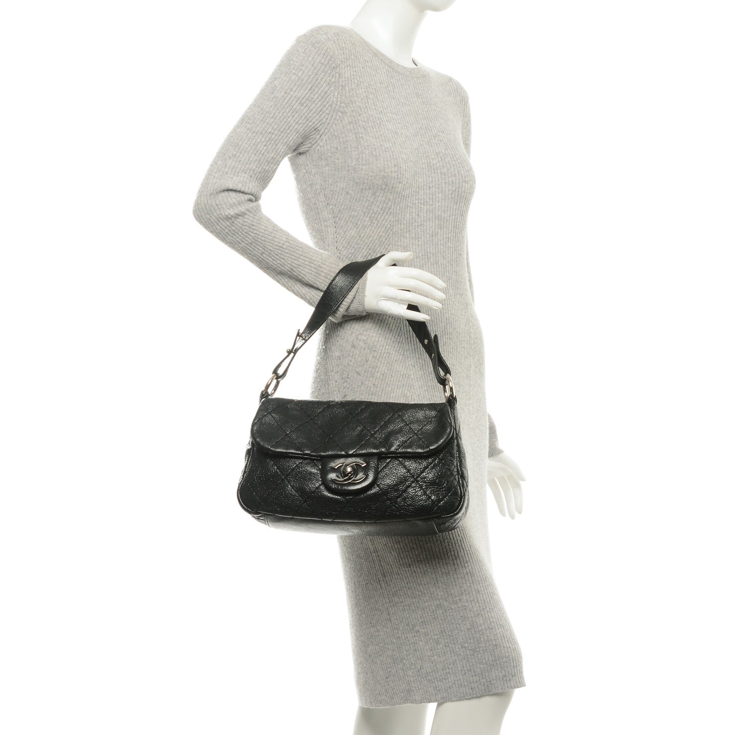 Chanel Glazed Calfskin Stitched On The Road Flap Black 2 of 8