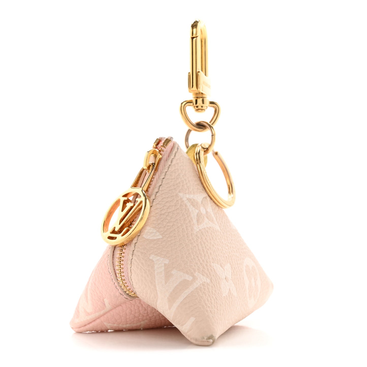 Monogram Berlingot Key Pouch Rose Beige