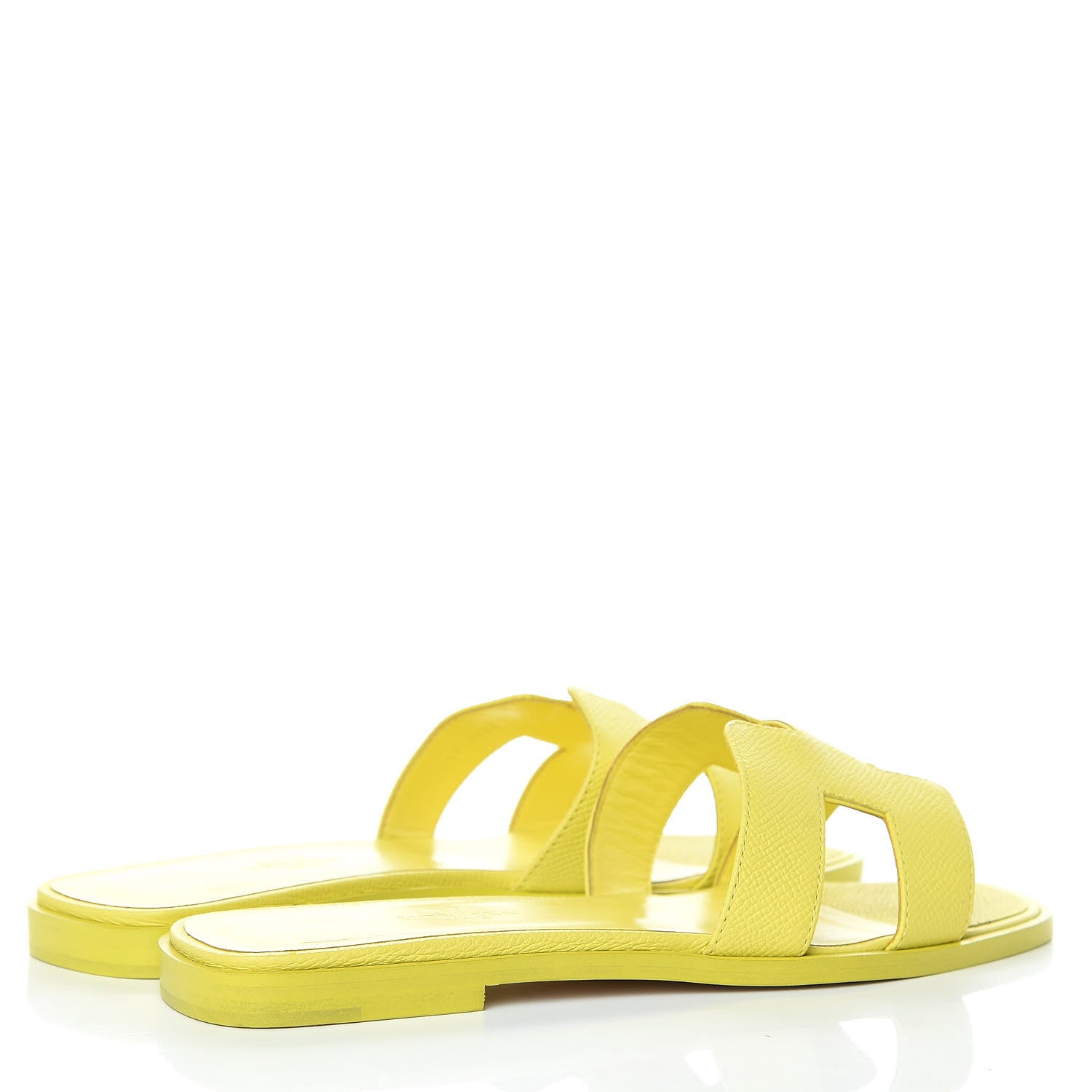 Hermes Epsom Oran Sandals 36.5 Jaune Pollen 4 of 9