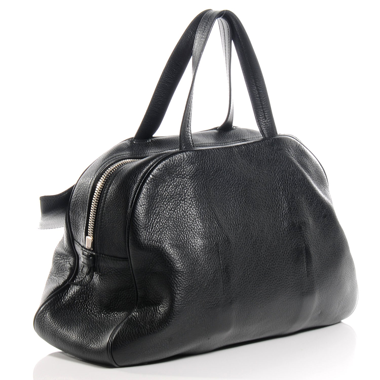 Saint Laurent Pebbled Leather Large Y Bow Tote Black 3 of 8