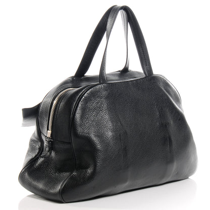 Saint Laurent Pebbled Leather Large Y Bow Tote Black 3 of 8