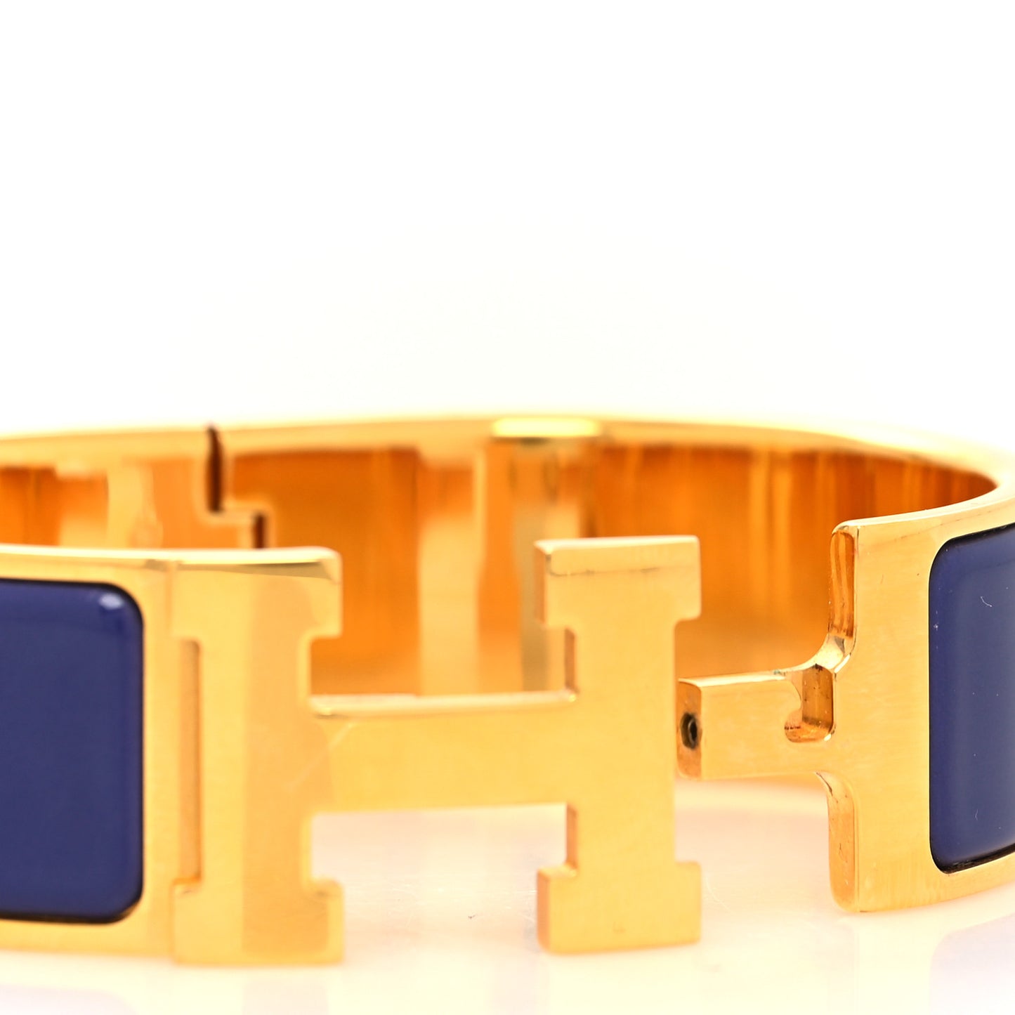 Enamel Wide Clic Clac H Bracelet GM Pourpre