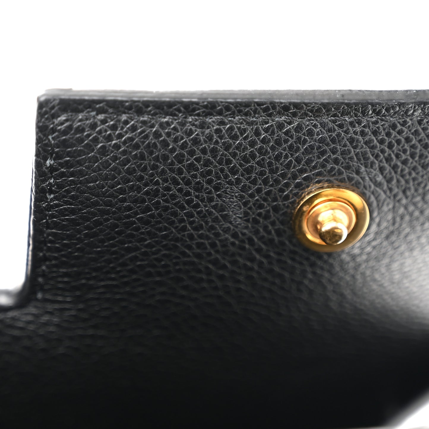 Grainy Calfskin Medium Title Bag Black