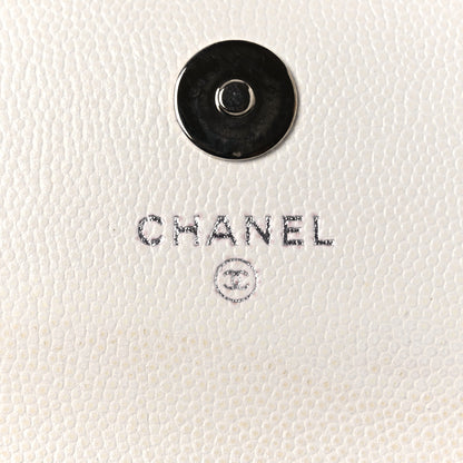 Chanel Caviar Quilted My Everything Belt Flap Card Holder White 6 of 12