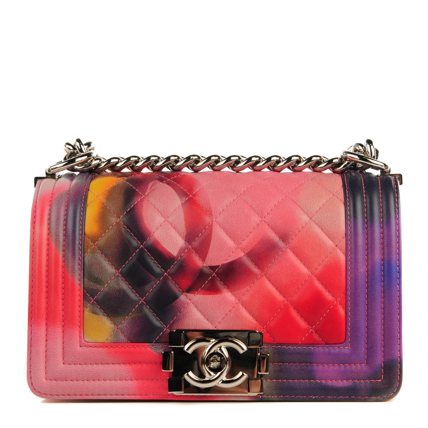 Chanel Lambskin Quilted Small Flower Power Boy Flap Multicolor 1 of 8