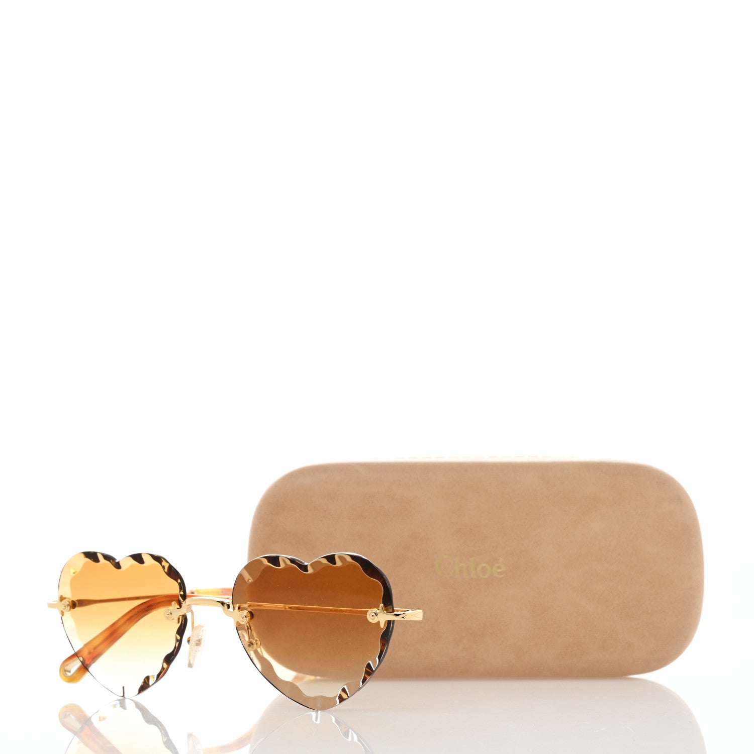 Chloe Heart Sunglasses CE150S Gold 1225879 – FASHIONPHILE