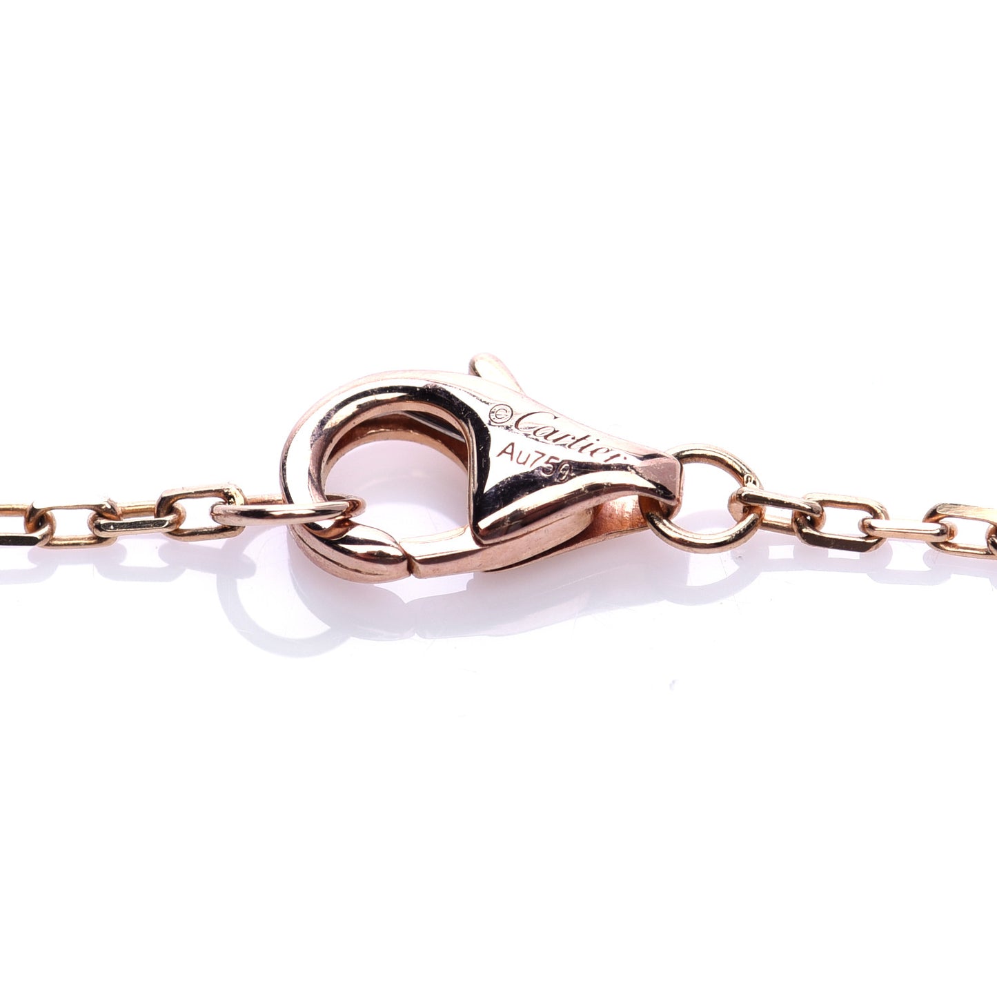 18K Pink White Yellow Gold Diamond Trinity De Cartier Pendant Necklace