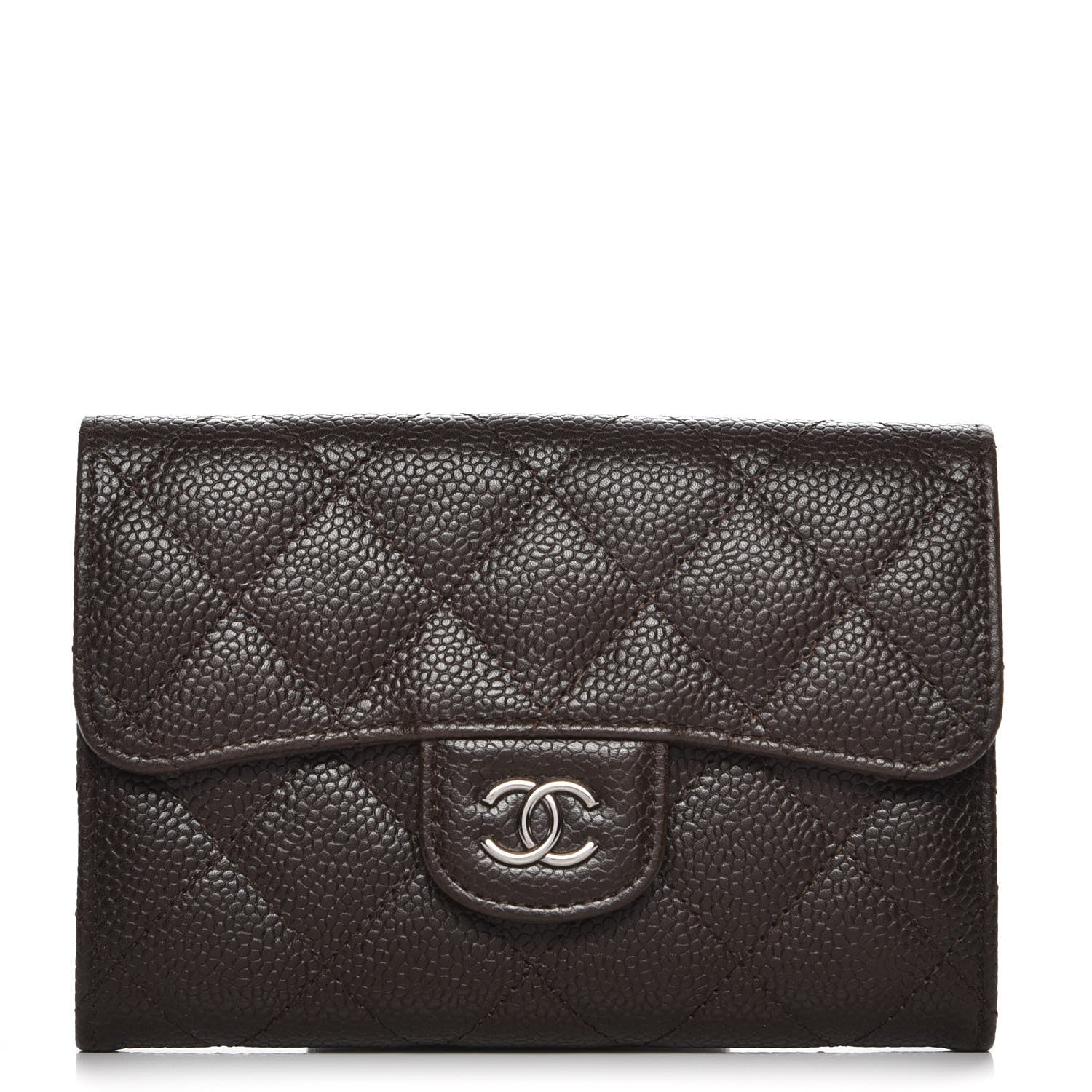 Chanel Caviar Quilted Small Flap Wallet Brown 1 of 8