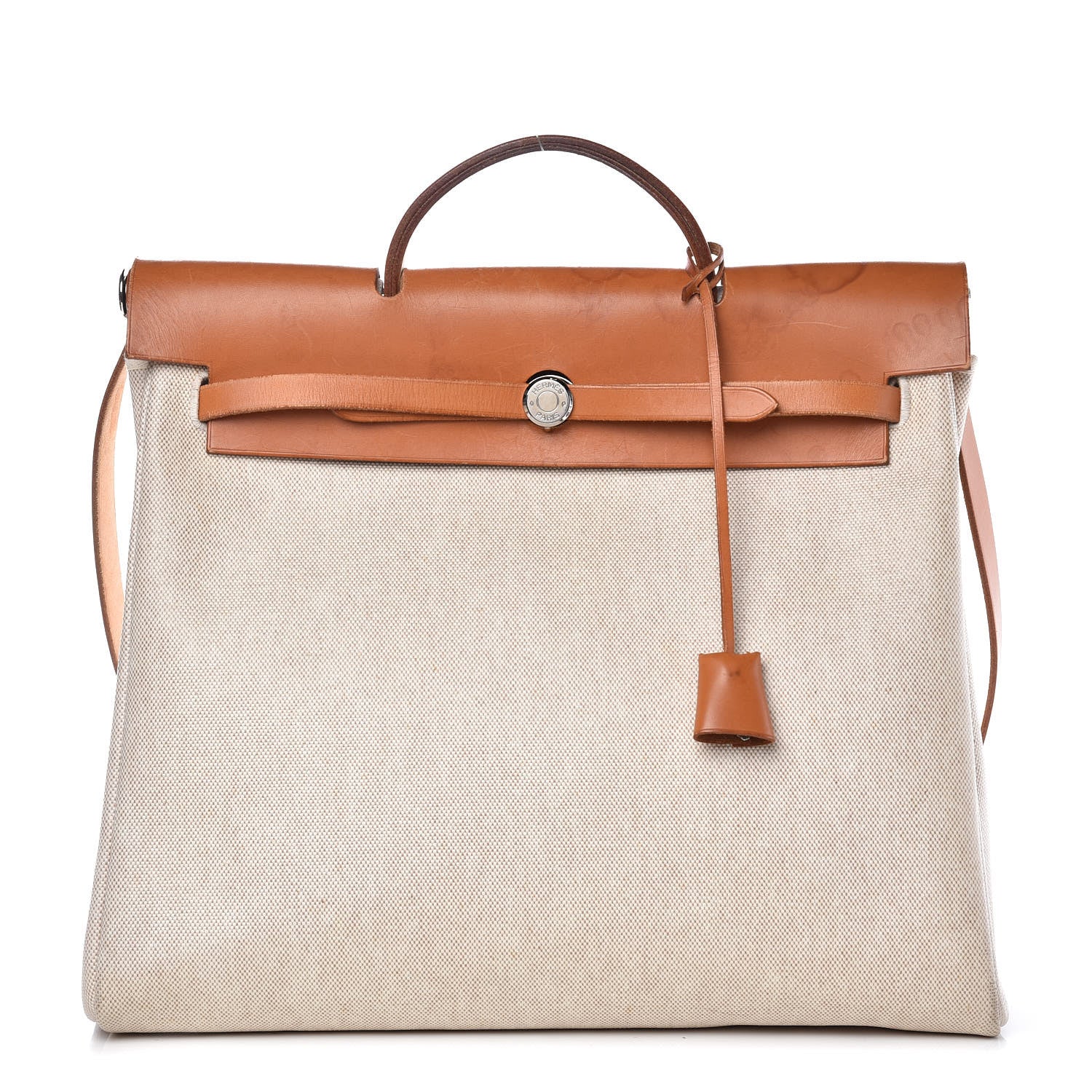 Hermes Toile Vache Calfskin Herbag 36 MM Natural 1 of 22