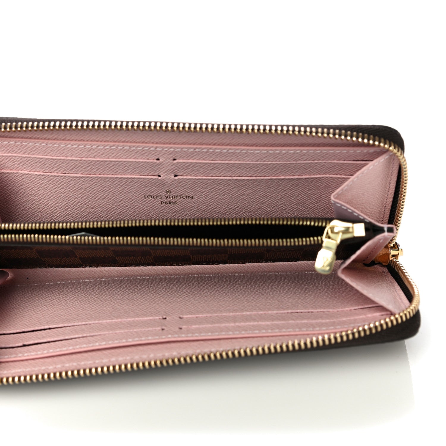 Louis Vuitton Damier Ebene Zippy Wallet Rose Ballerine 5 of 11
