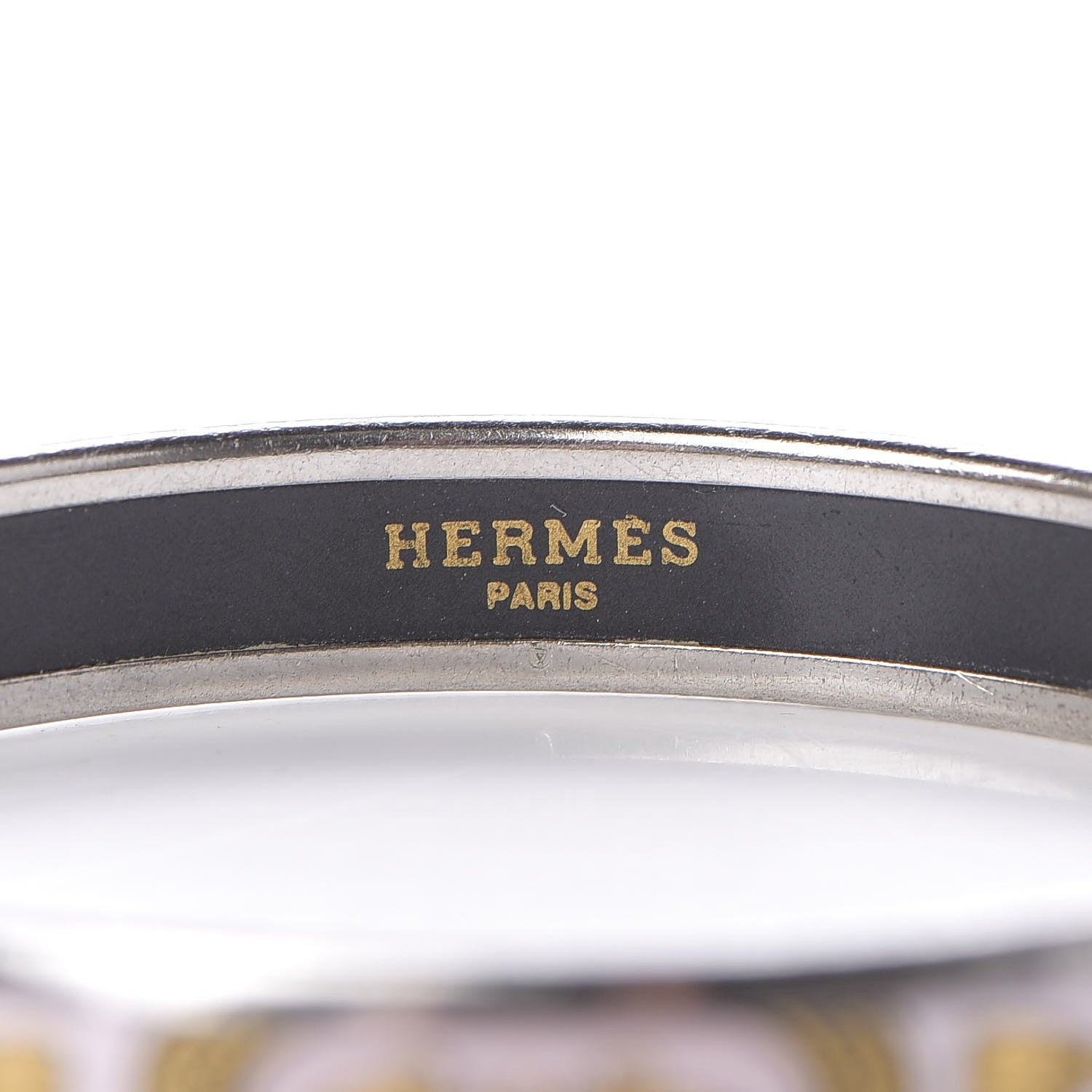 Hermes Enamel Printed Grand Apparat Narrow Bracelet 62 4 of 6