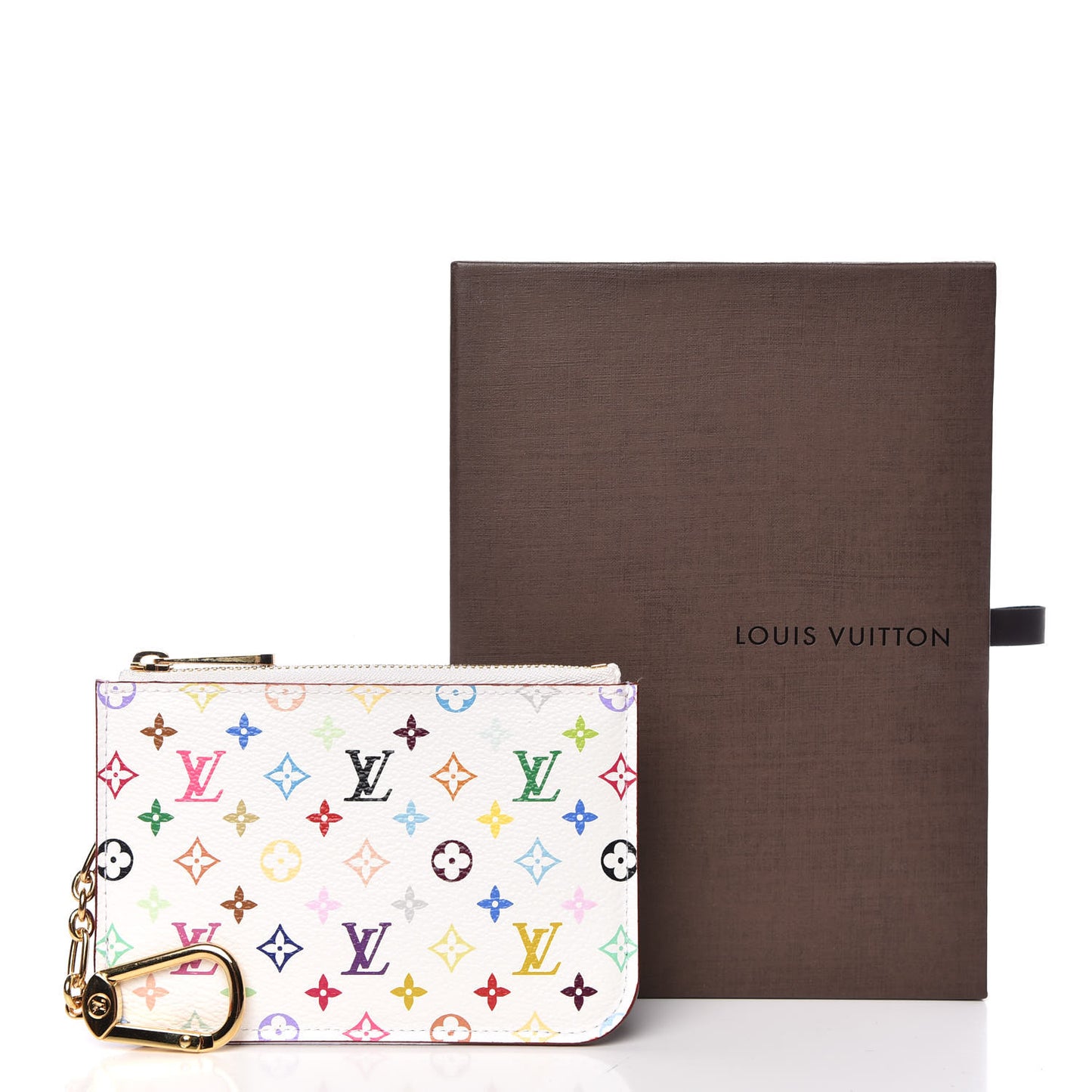 Monogram Multicolor Key Pouch White Litchi
