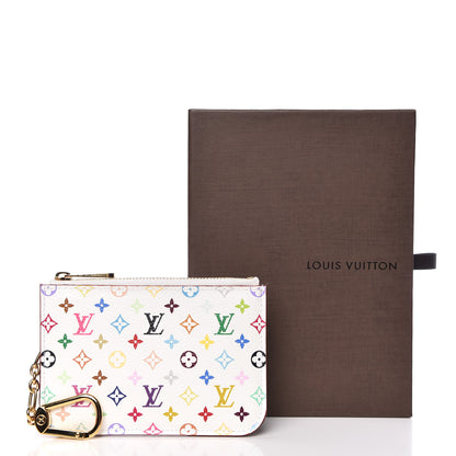 Louis Vuitton Monogram Multicolor Key Pouch White Litchi 8 of 8