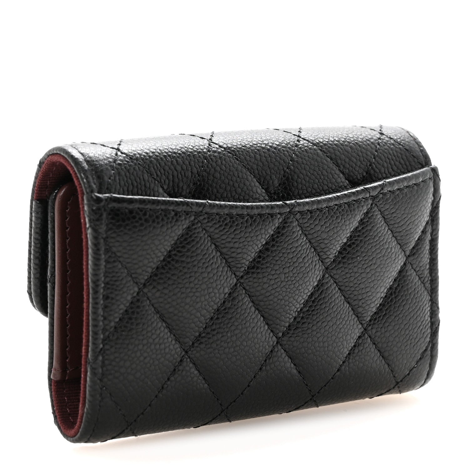 Chanel Caviar Quilted Classic 4 Key Holder Wallet Black 3 of 9
