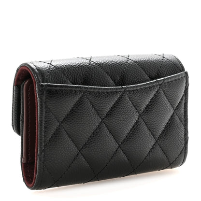 Chanel Caviar Quilted Classic 4 Key Holder Wallet Black 3 of 9