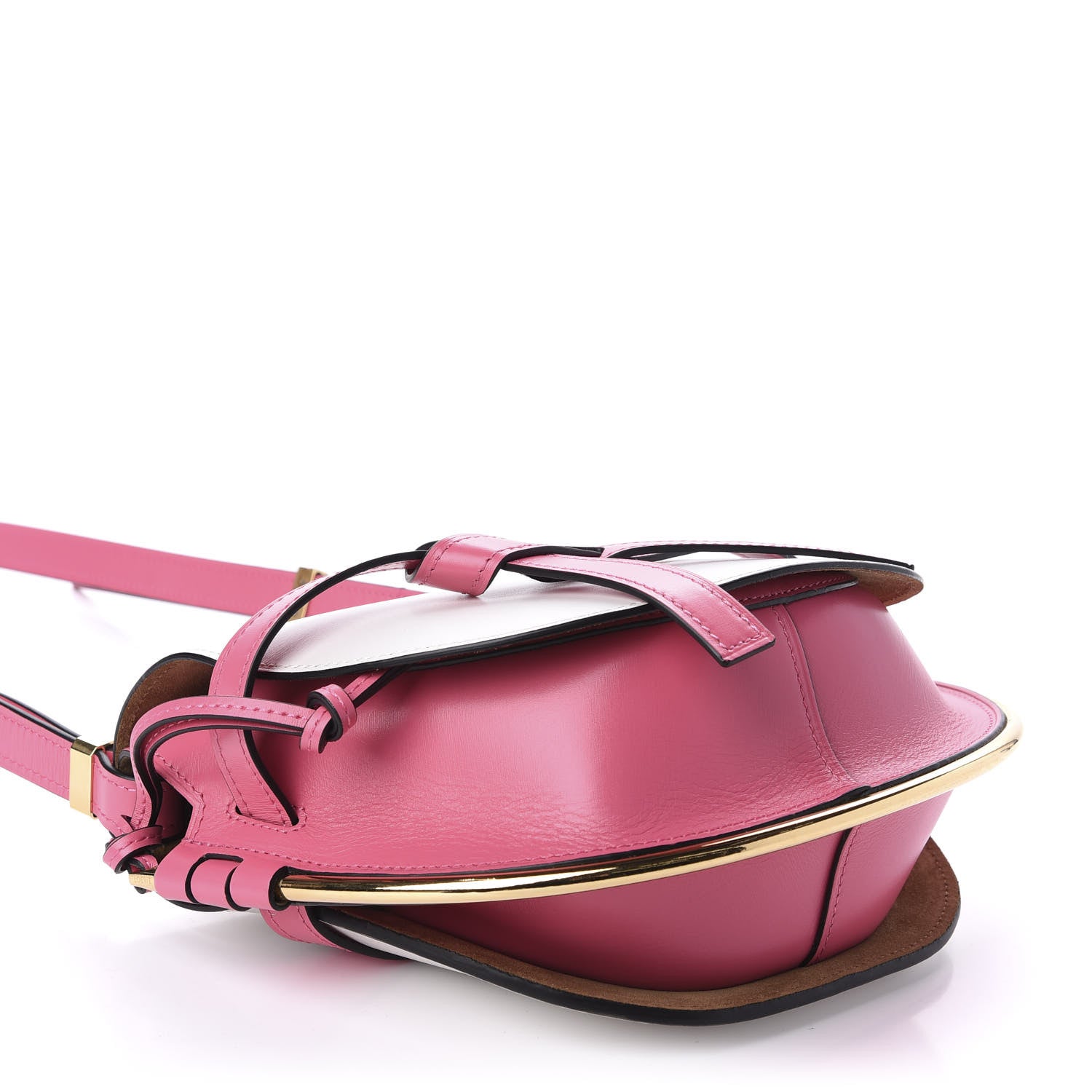 Loewe Calfskin Small Metal Gate Crossbody Bag Wild Rose White 4 of 9