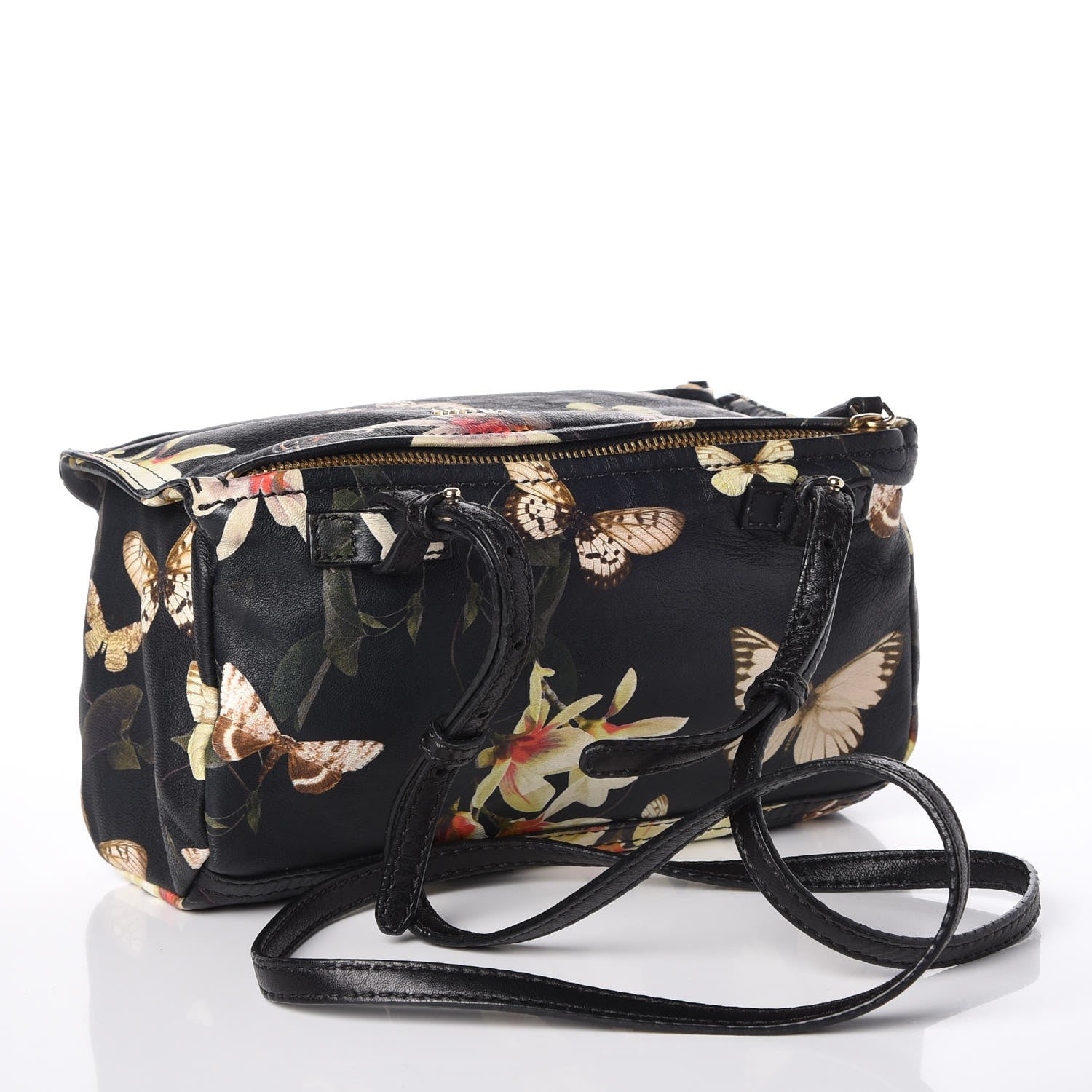Givenchy Lambskin Magnolia and Moth Print Mini Pandora Black 3 of 7