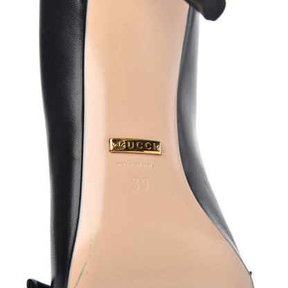 Gucci Nappa Queen Margaret Mid Heel Pumps 39 Black 6 of 9