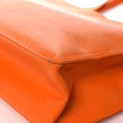 Chanel Caviar CC Timeless Shoulder Bag Orange 13 of 15