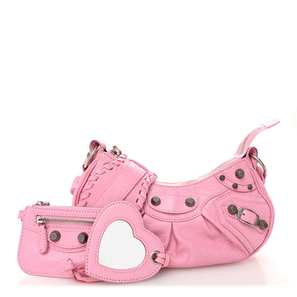 Balenciaga Agneau Arena Le Cagole Shoulder Bag XS Candy Pink 3 of 12