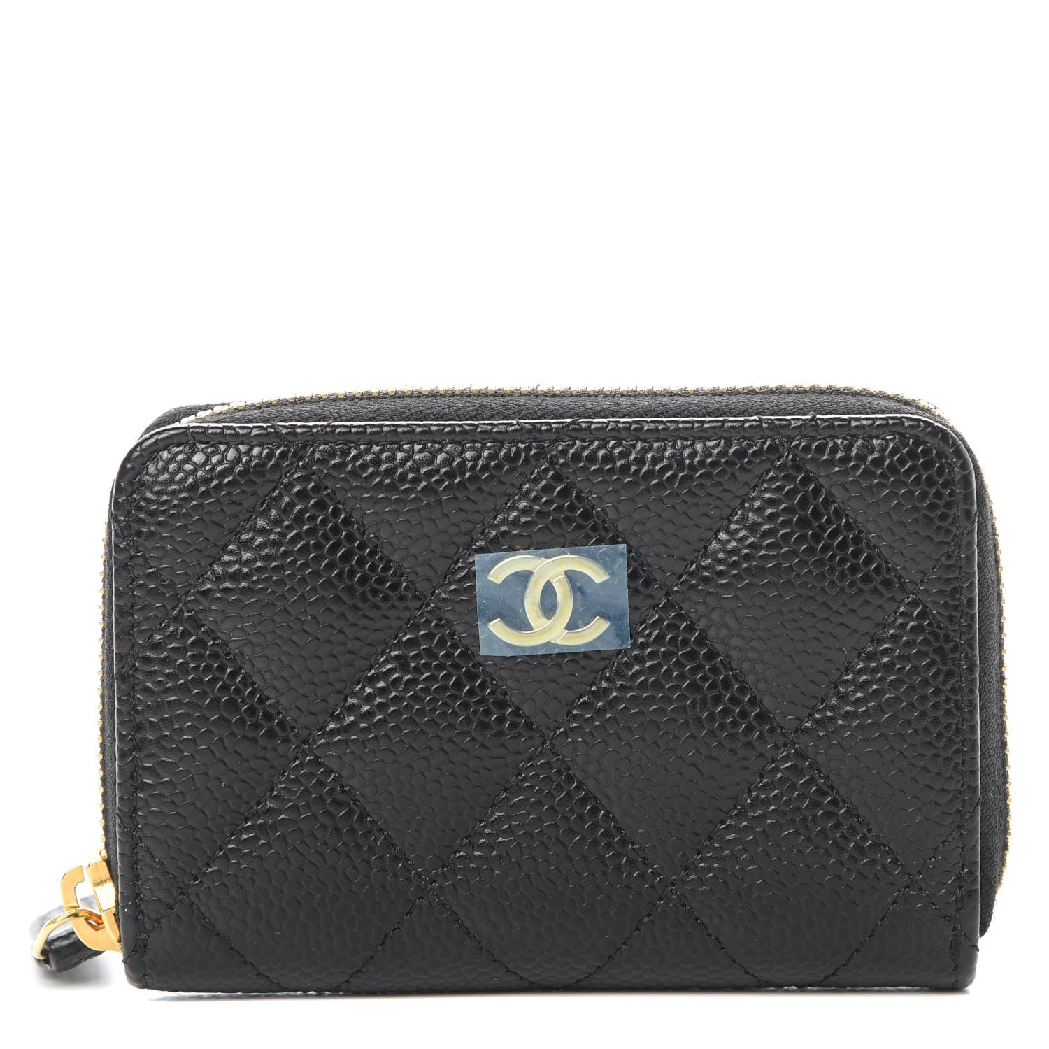 Chanel Caviar Quilted Zip Coin Purse Black 1 of 7