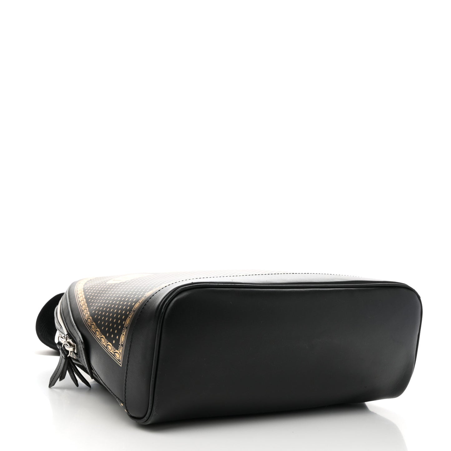X SEGA Calfskin GUCCY Stars Dome Backpack Black Gold