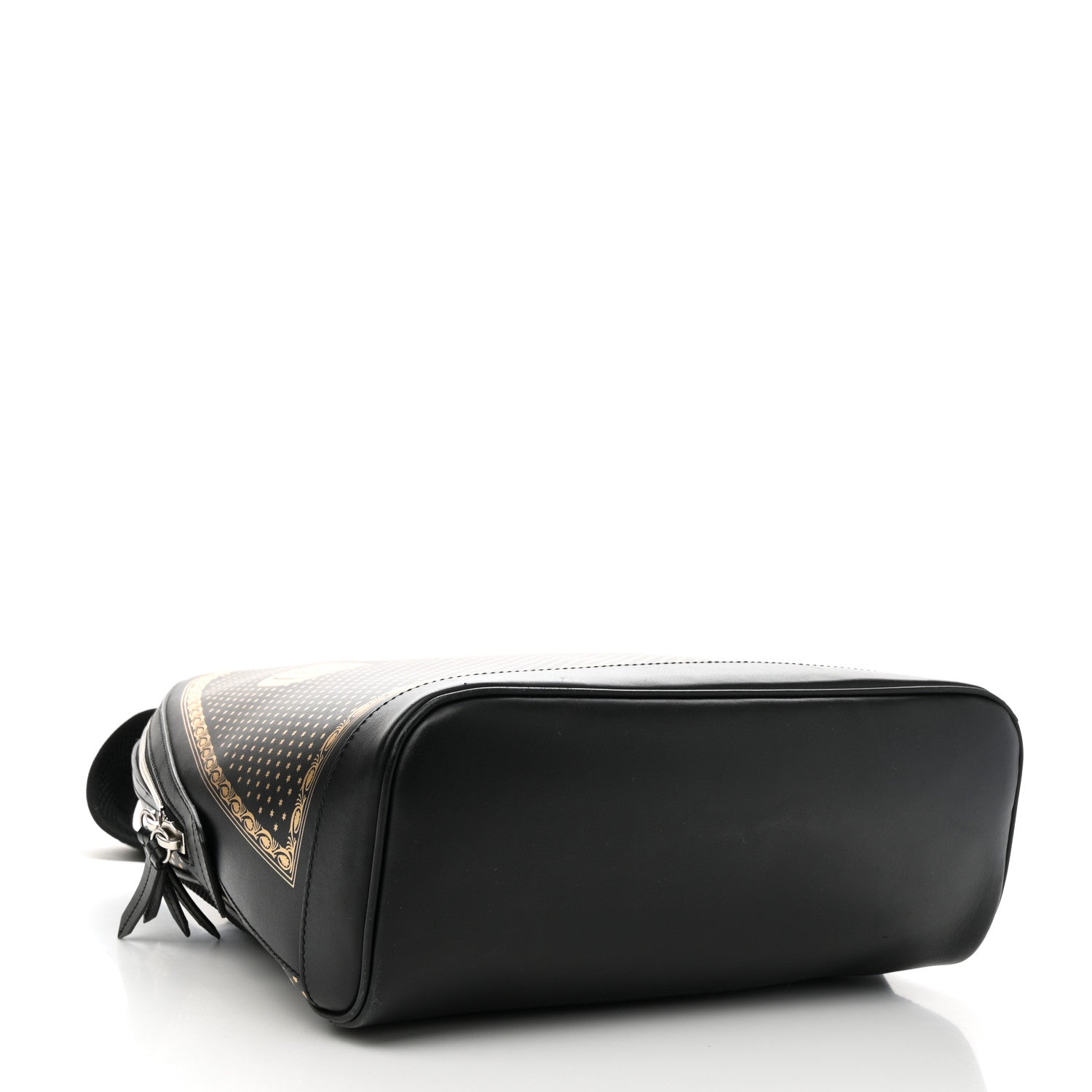 Gucci X SEGA Calfskin GUCCY Stars Dome Backpack Black Gold 4 of 11