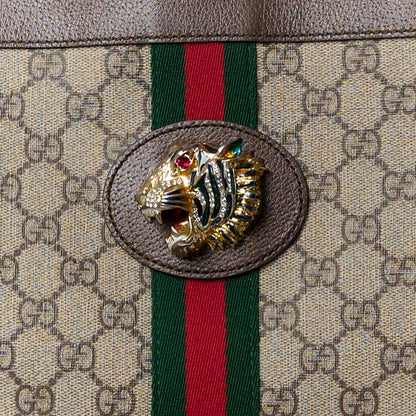 Gucci GG Supreme Monogram Large Rajah Chain Tote Beige New Acero 12 of 14