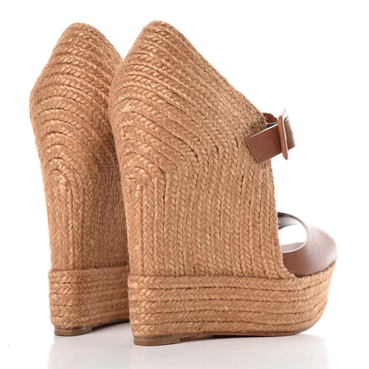 Christian Louboutin Praia 140 Platform Espadrilles 37 Tobacco 4 of 20