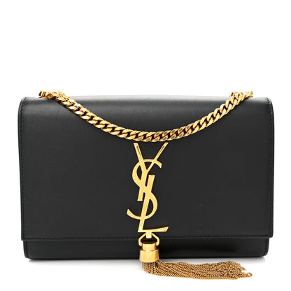 Saint Laurent Smooth Calfskin Small Classic Monogram Kate Tassel Satchel Black 1 of 9