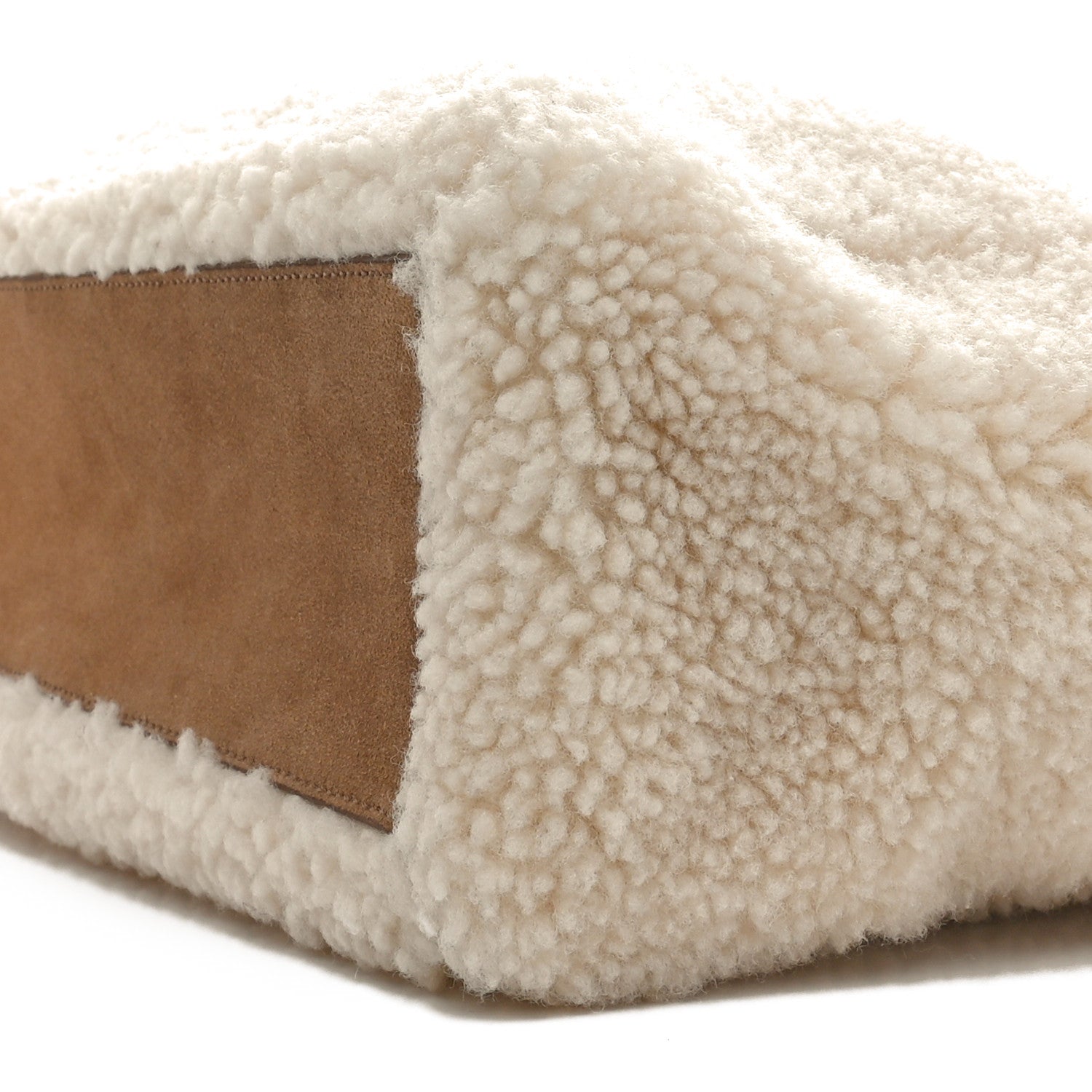 Telfar X UGG Suede Shearling Medium Shopping Bag Natural 9 of 10