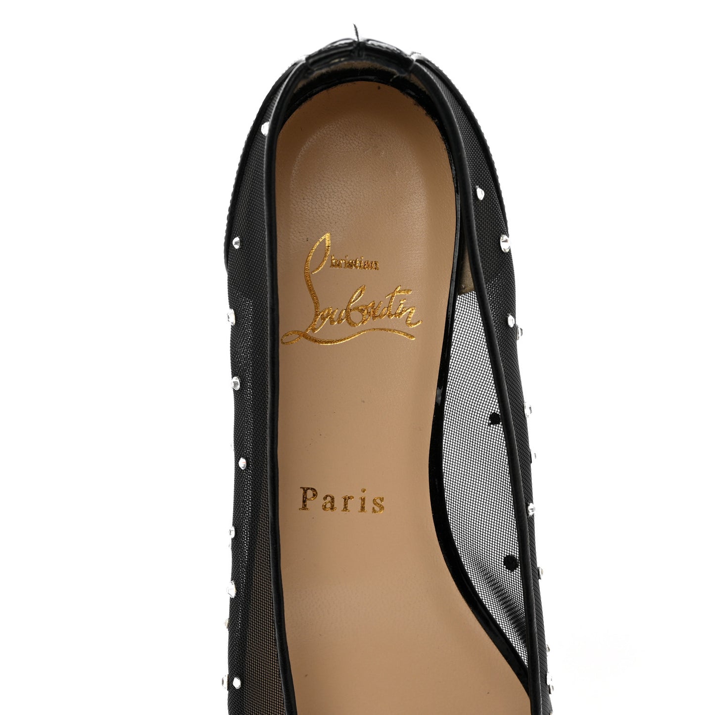 Crystal Strass Follies Flats 36.5 Black
