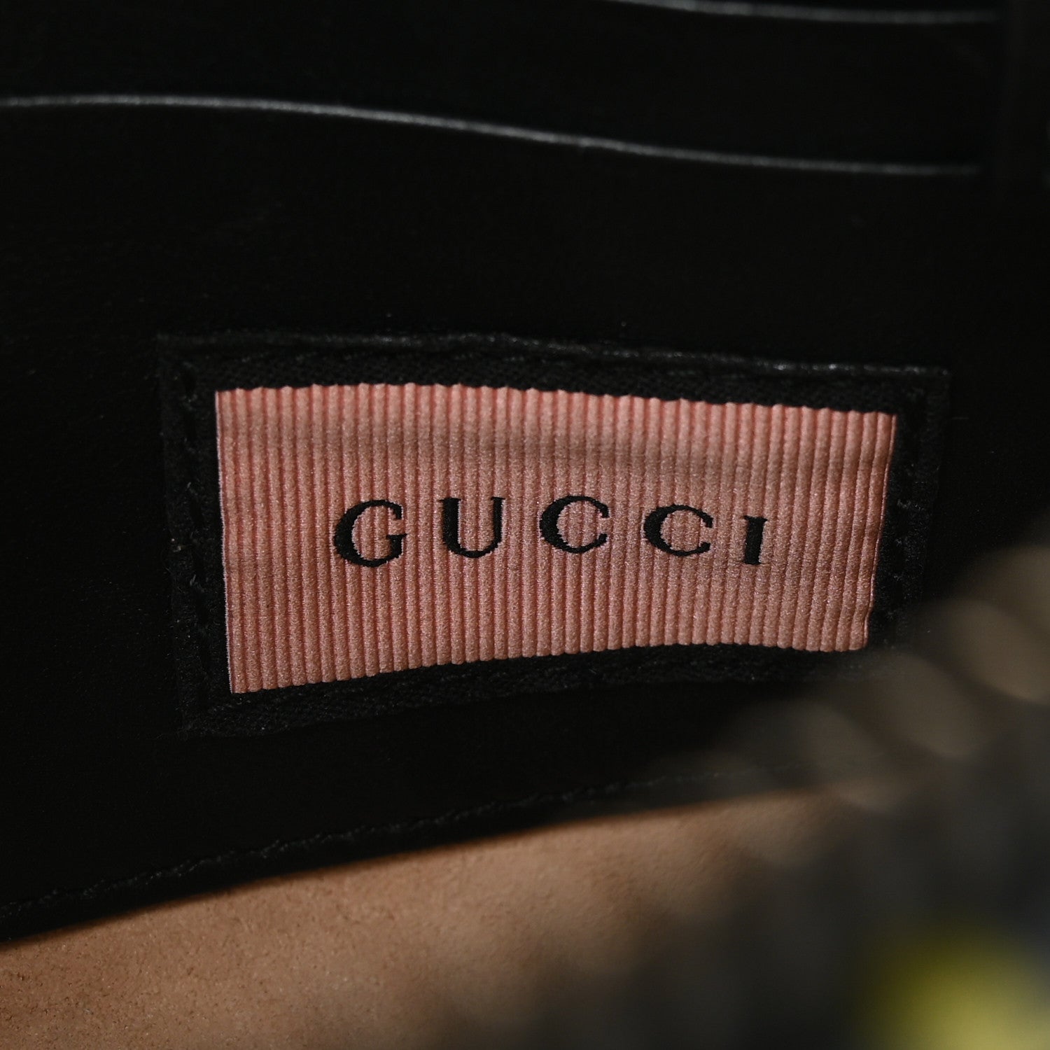 Gucci Calfskin Matelasse Printed Mini GucciGhost GG Marmont Chain Bag Black New Acquamarine 6 of 9