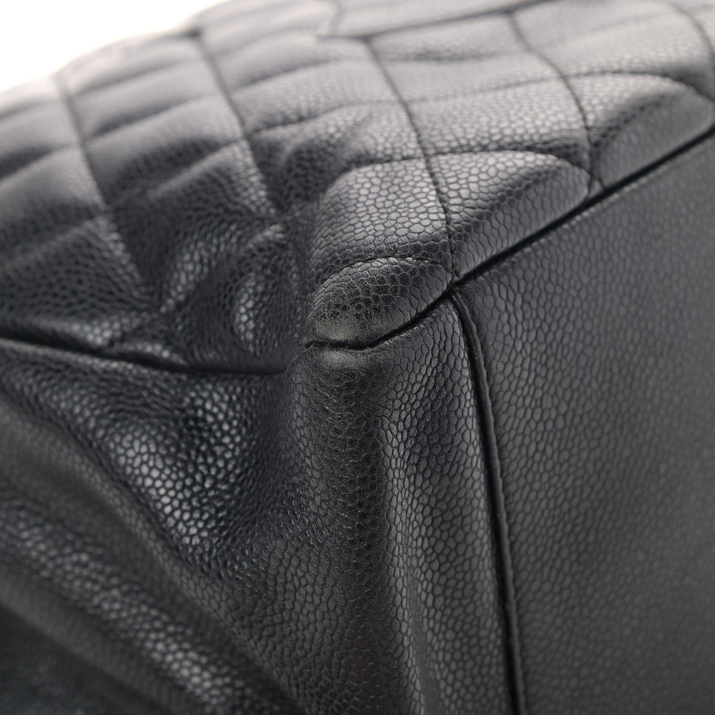 Caviar Quilted Grand Shopping Tote GST Black