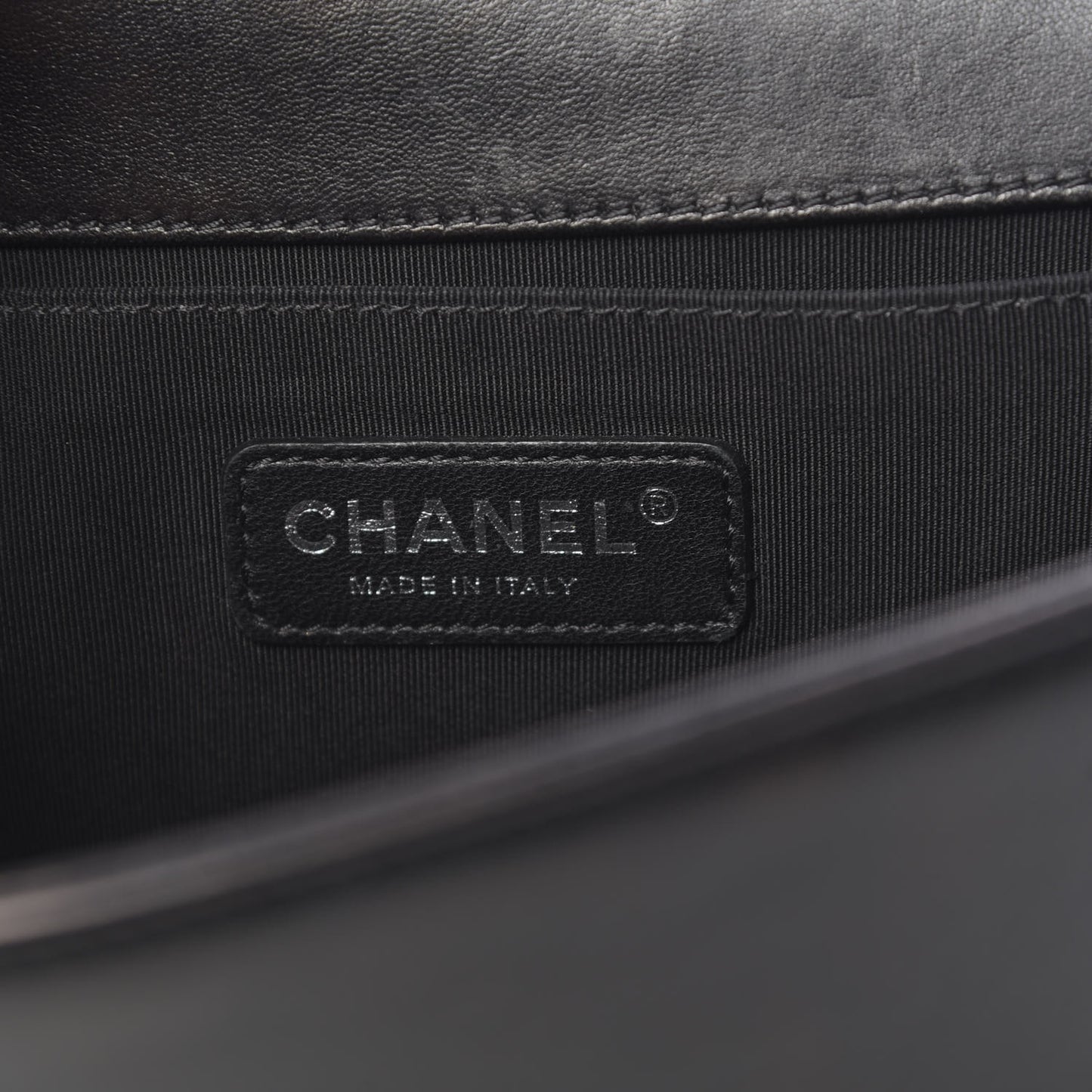 Lambskin Quilted Medium Boy Flap Black