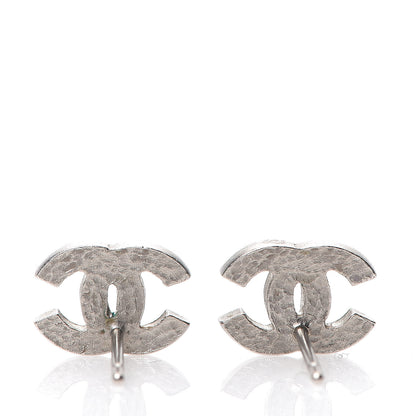 Chanel Crystal Mini Timeless CC Earrings Silver 4 of 5