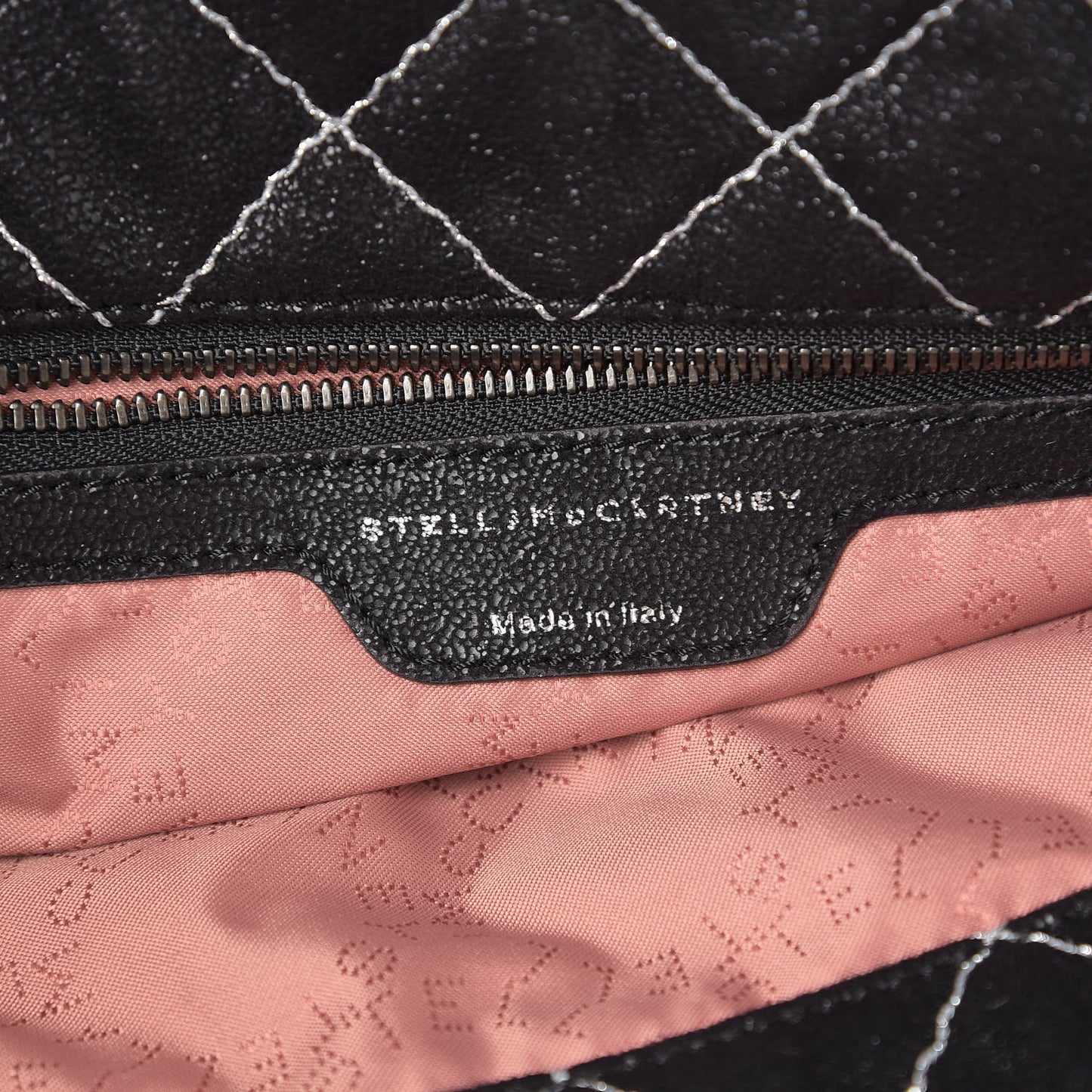 Shaggy Deer Quilted Small Falabella Black